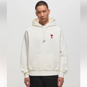 AMI Paris Ami de Couer Tonal ADC Hoodie. Embroidered. Thick. 2XL. France. Cozy